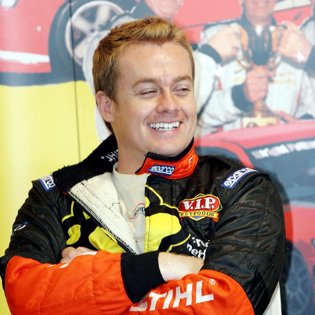 Television personality Grant Denyer ahead of the Bathurst 12 hour race in 2009. Picture: AAP Image/Peter Foran