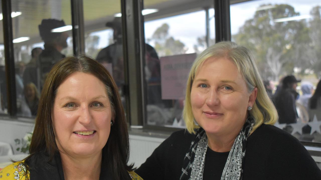 Michelle Barrett and Robyn Lane at the 2021 Warwick Cowboys Ladies' Day.