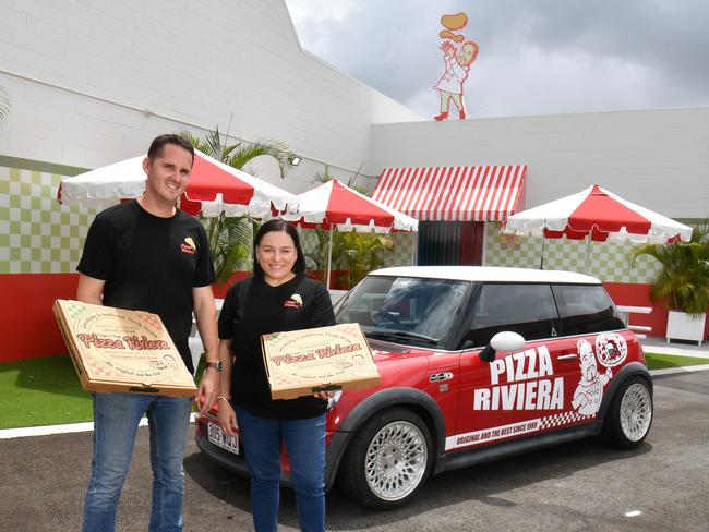 Pizza Riveria Relocates With New Superstore. Director Harry Crawford and operations manager Julz Schmidt. Picture: Evan Morgan