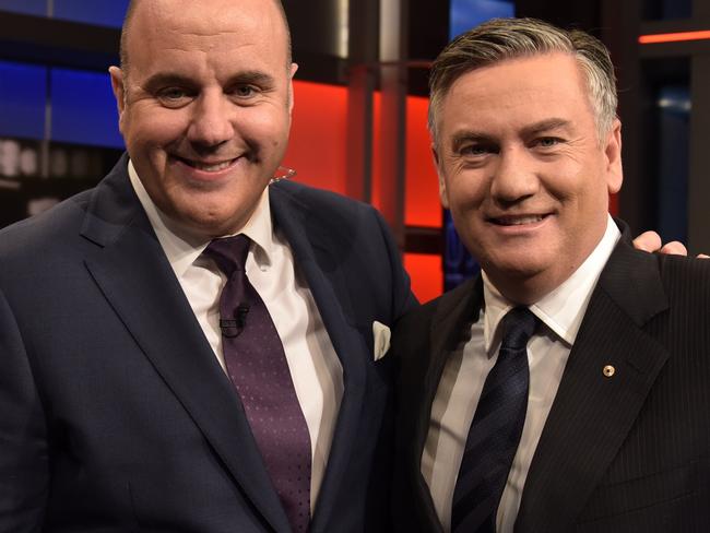 The Footy Show - May 2017 - Supplied by Channel 9.Craig Hutchison and Eddie McGuire.