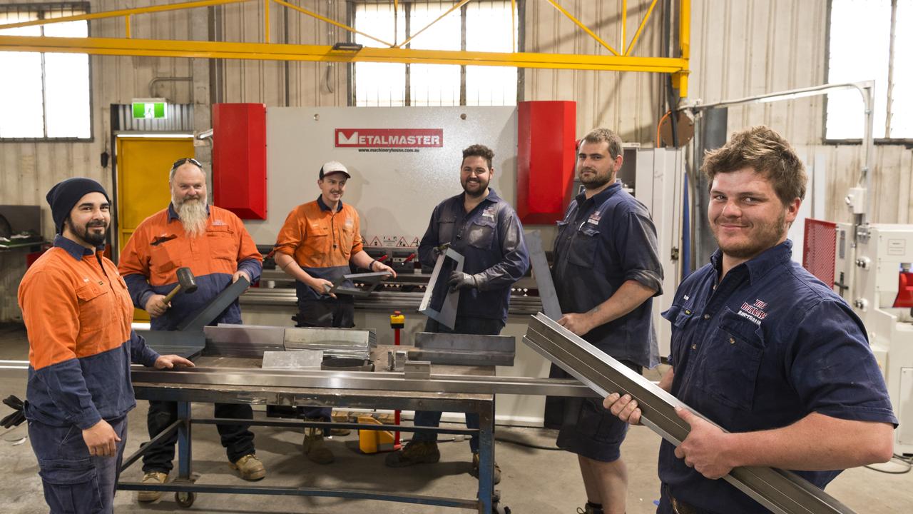 TRC contracted work kept employees like (from left) Jordan Tibble, Lloyd George, Josh Whitta, David Mills, John Dawson and Rayne Mackay of TUFF Group working over the COVID shutdown, Monday, August 3, 2020. Picture: Kevin Farmer