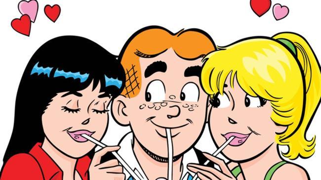 Archie Comics characters Veronica, Archie and Betty. Picture: Archie Comics.