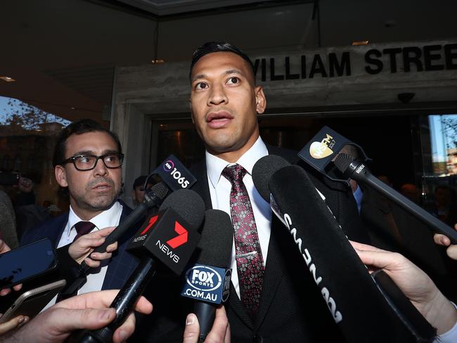 Israel Folau will be a guest speaker at the ACL’s National Conference in Darling Harbour on October 19, the same day as the likely World Cup quarter-final match between Australia and England. Picture: Mark Metcalfe/Getty Images