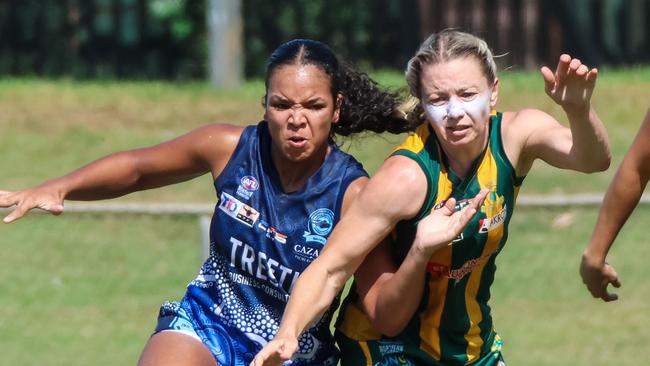 The Darwin Buffettes women will clash with PINT in Round 15 of the 2022-23 NTFL season. Picture: Celina Whan / AFLNT Media