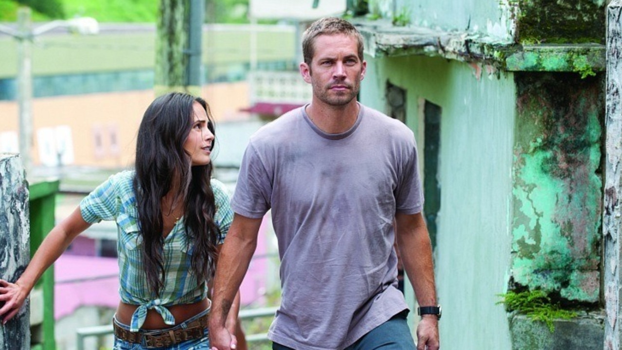 Jordana Brewster with Paul Walker.