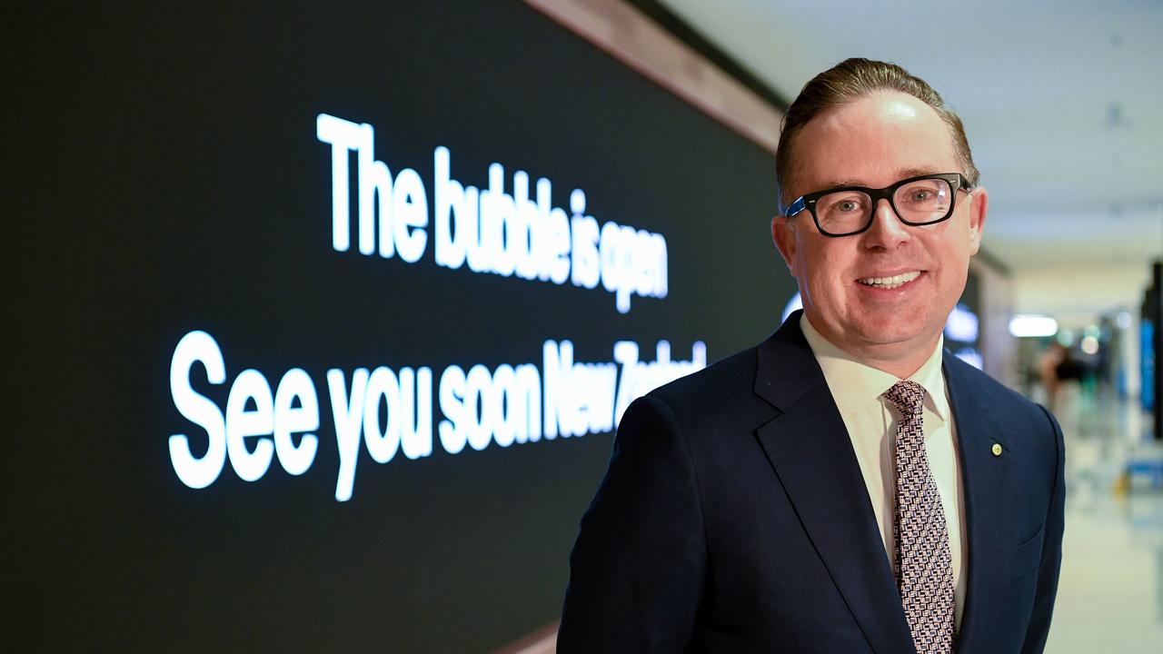 “Reopening these flights across the Tasman is a very important milestone in the recovery from the pandemic for Australia and New Zealand but also aviation and tourism,” said Qantas Group chief executive Alan Joyce. Picture: NCA NewsWire/Bianca De Marchi