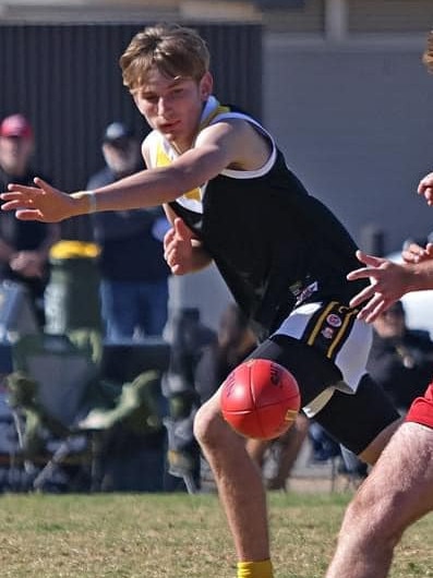 Angle Park player Henry Nau, 17, who was placed in an induced coma after an incident during a football match between Two Wells Football team. Picture: MG Slattery Photography