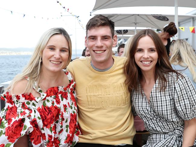 From left, Ruby Fischer and Jack Kershaw, of Melbourne, and Alex Burk, of Hobart. Picture: LUKE BOWDEN