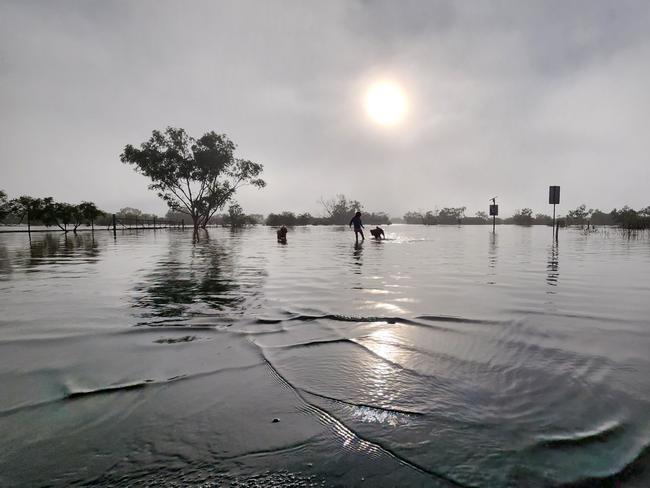 Small town Quilpie has been turned into an inland island as communities across Western Queensland reach record flood levels. Photo taken by: Roger Volz