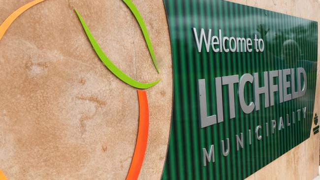 Litchfield Council entrance signs. Picture: Katrina Bridgeford
