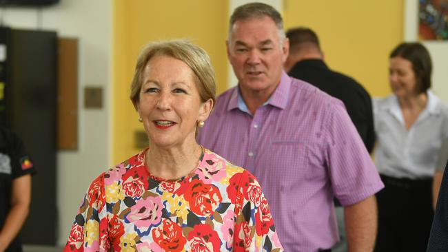 Youth Justice Minister Di Farmer with Member for Townsville Scott Stewart at the Cleveland Bay Youth Detention Centre. Picture: Evan Morgan