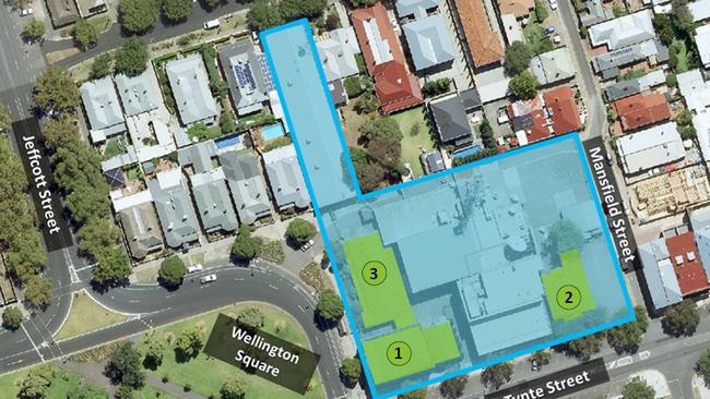 The area to be redeveloped, as shown on the Adelaide City Council website.