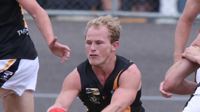 Football GFL: Geelong West v Grovedale. Grovedale 13 Nathan Deans Picture: Mark Wilson