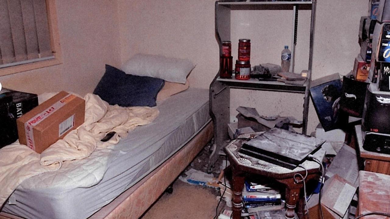The bedroom of Phillip Thompson in a photo tendered to the court during his trial for manslaughter.