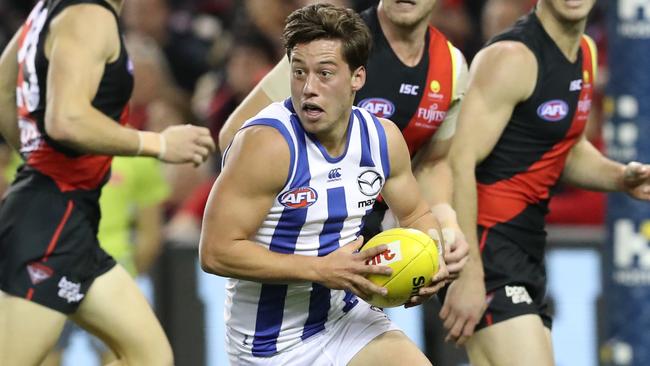 Nathan Hrovat in action for North Melbourne