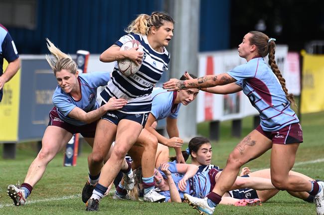 Premier women club rugby between Brothers and Norths Saturday May 25, 2024. Picture, John Gass