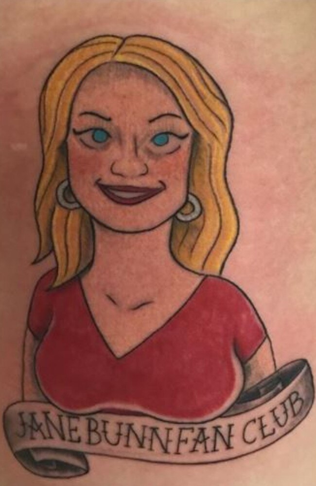 Jane Bunn tattoo by Tattoos by Paulie in Geelong. Picture: Supplied / Instagram