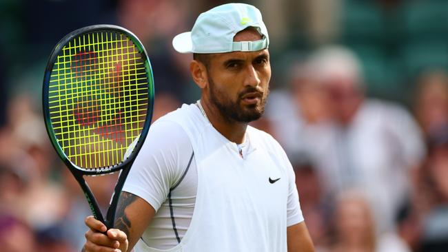 Nick Kyrgios says the lack of support from Australian legends ‘sucks’. Picture: Getty Images