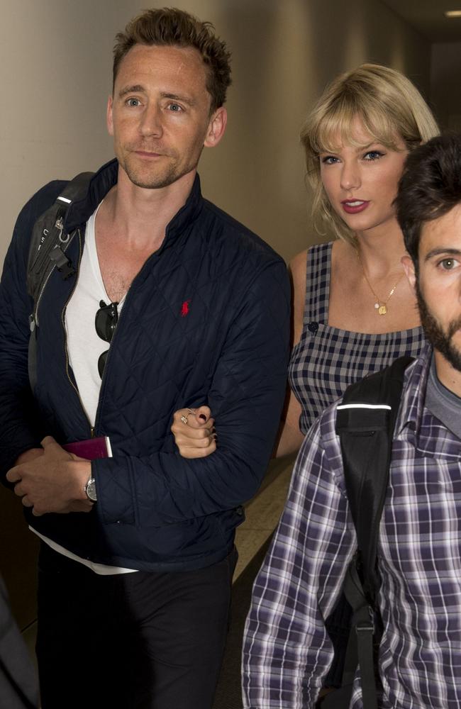 This photo of Swift and Hiddleston touching down in Sydney was far better than the over hyped footage captured by morning tv. Picture: Media Mode