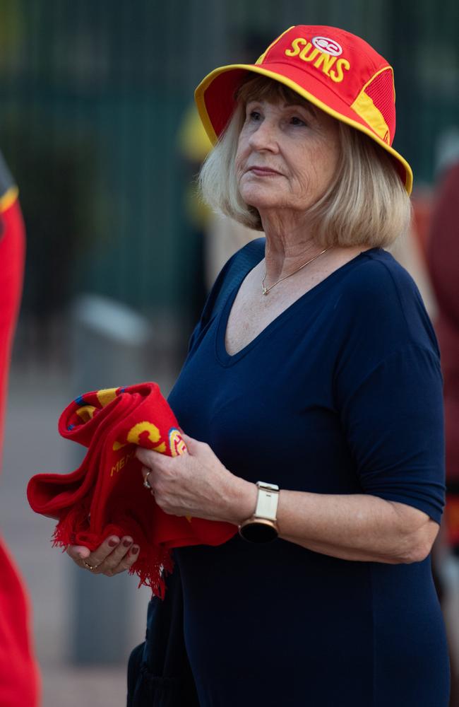 Fans at the 2024 AFL match between Gold Coast Suns and North Melbourne at TIO Stadium. Picture: Pema Tamang Pakhrin