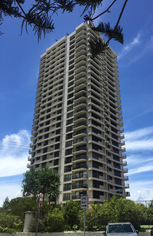 Ley bought a $795,000 Gold Coast apartment (building above) during a taxpayer-funded trip in 2015. Picture: AAP/Scott Bailey