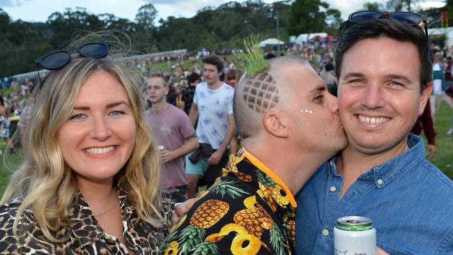 Bree Anderson, Daniel Munroe and Steve Henebery at the Big Pineapple Music Festival in 2019.