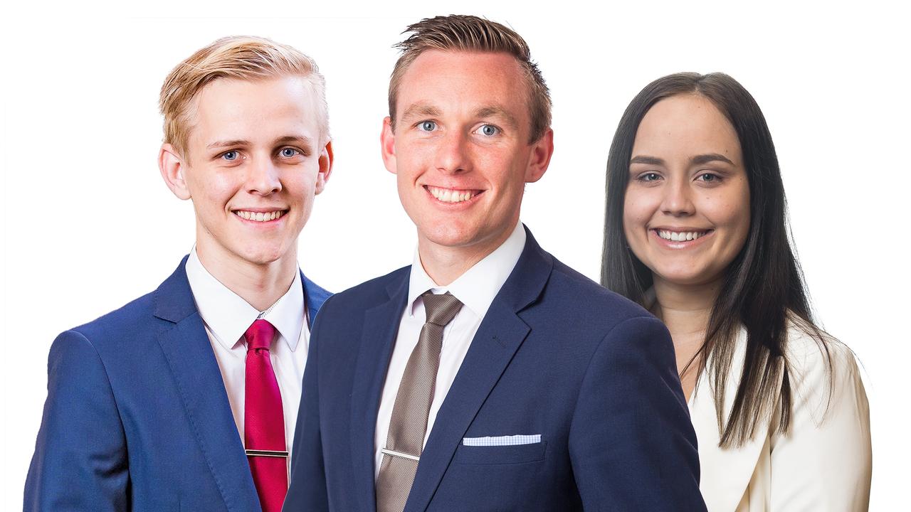 Re/Max Success Toowoomba's Team Elevate, made up of (from left) sales and marketing specialist Shaun Blackburn, team leader James O'Donohue and buyers' agent Mackenzie Docherty.