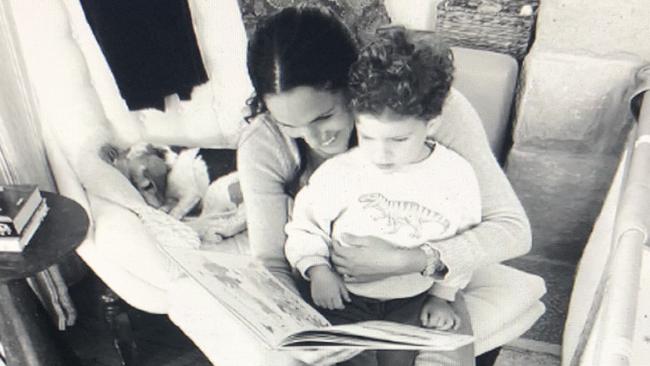 Meghan Markle reads to son Archie. Picture: Supplied/Netflix