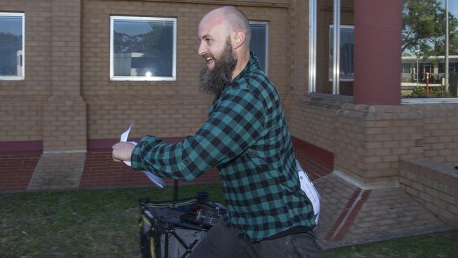 Terrence Hull and Andrew Lockey (below) were released on bail at the Elizabeth Magistrates Court over a fire at Penfield. Picture: Brett Hartwig