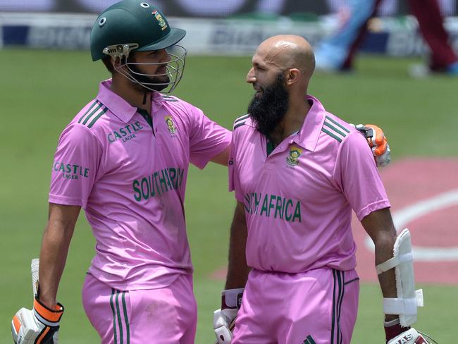 Rilee Rossouw (L) and Hashim Amla (R) were at least part of one new record.