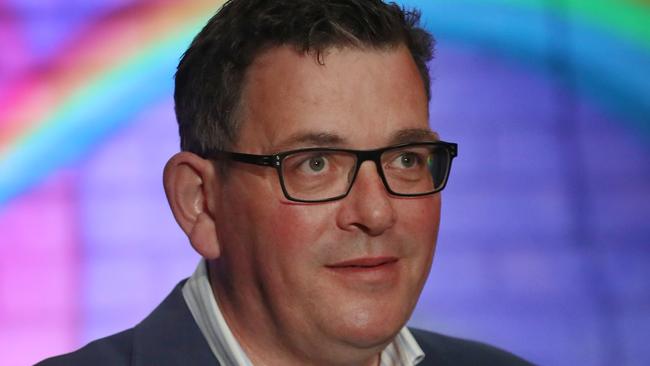 Daniel Andrews makes an announcement on the live music industry at Pride of Our Footscray. Picture: David Crosling