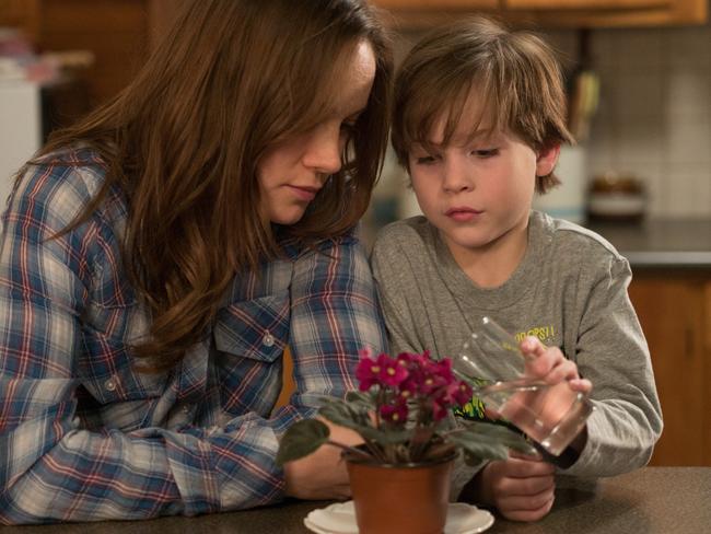 Strong team ... Brie Larson and Jacob Tremblay work together well in Room