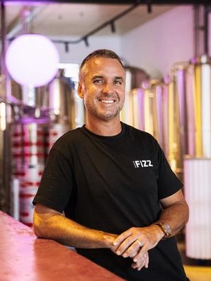 HARD Fizz chief executive Wade Tiller at the company's Gold Coast brewery.