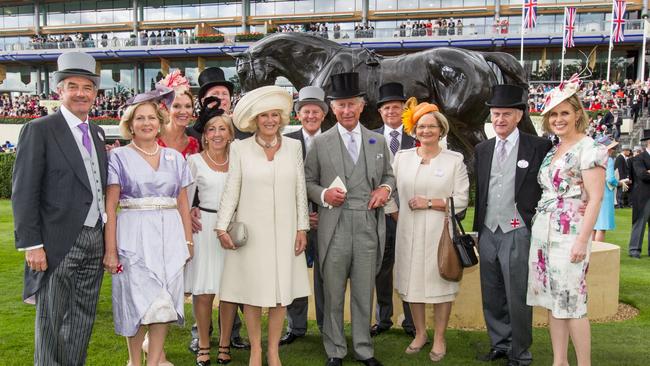 Werrett (second from right) with Charles and Camilla at Royal Ascot.