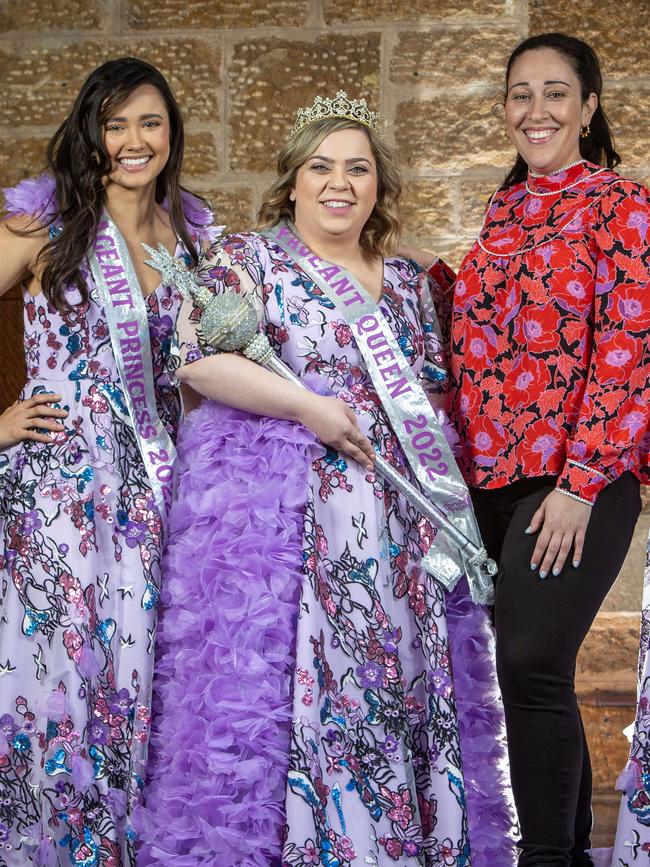 Cristina Tridente with Christmas Pageant royals wearing her designs. Photographer Emma Brasier