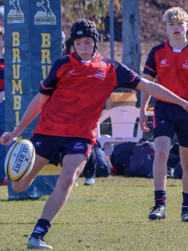 The star young rugby player loves ‘the toughness’ of his sport. Picture: Supplied