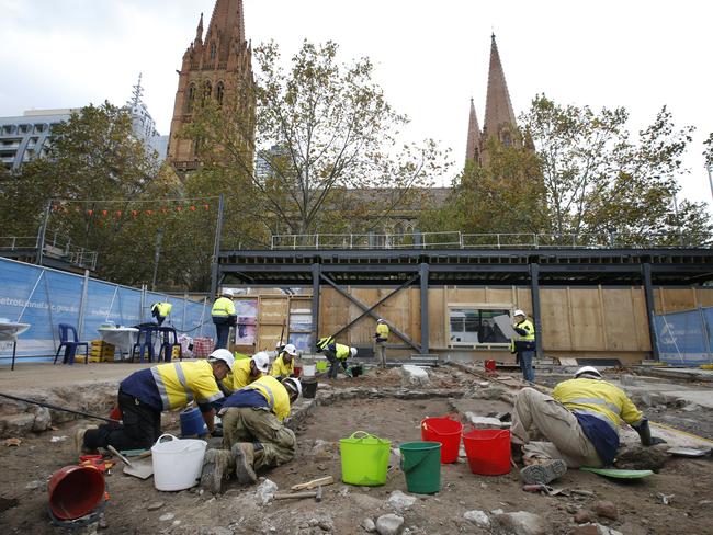 It is hoped the dig will find John Batman’s cottage. Picture: David Caird