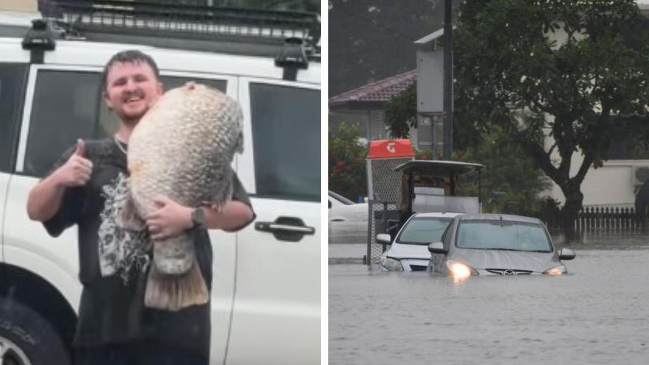 Aussie’s ‘insane’ catch in floodwaters