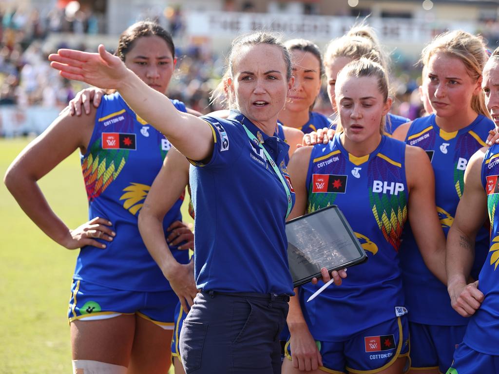 Daisy Pearce will coach her first derby this weekend. Picture: Will Russell/AFL Photos via Getty Images.