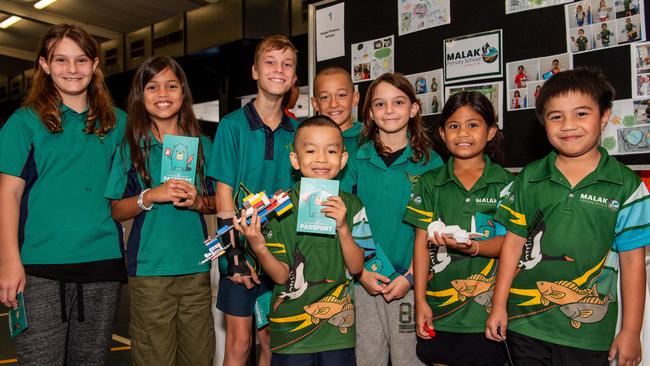 Students from Middle Point School and Malak Primary School as Territorian students descend on Darwin for the Kids in Space event. Picture: Pema Tamang Pakhrin