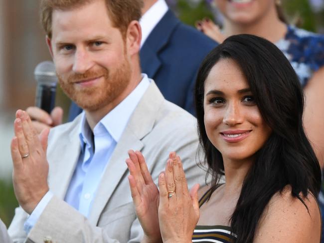 CAPE TOWN, SOUTH AFRICA - SEPTEMBER 24: Prince Harry, Duke of Sussex and Meghan, Duchess of Sussex attend a reception for young people, community and civil society leaders at the Residence of the British High Commissioner, during the royal tour of South Africa on September 24, 2019 in Cape Town, South Africa. (Photo by Facundo Arrizabalaga - Pool/Getty Images)