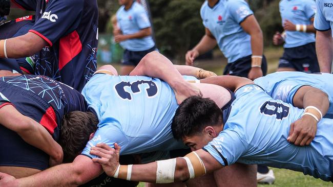 Action in the Super Rugby U16s series match between the Tahs and Rebels. Picture: Rugby Australia