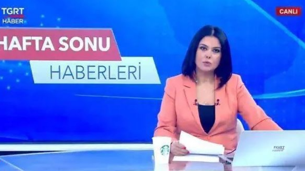 Meltem Günay, a 45-year-old veteran newscaster, was fired after her Sunday broadcast. Picture: TGRT Haber