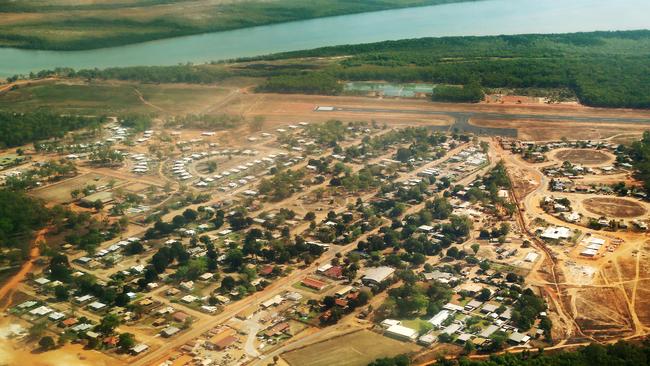 Aerial image of Aurukun, an Indigenous community on the Gulf of Carpentaria, 800 kilometres north west of Cairns on Cape York in Far North Queensland. PICTURE: BRENDAN RADKE.