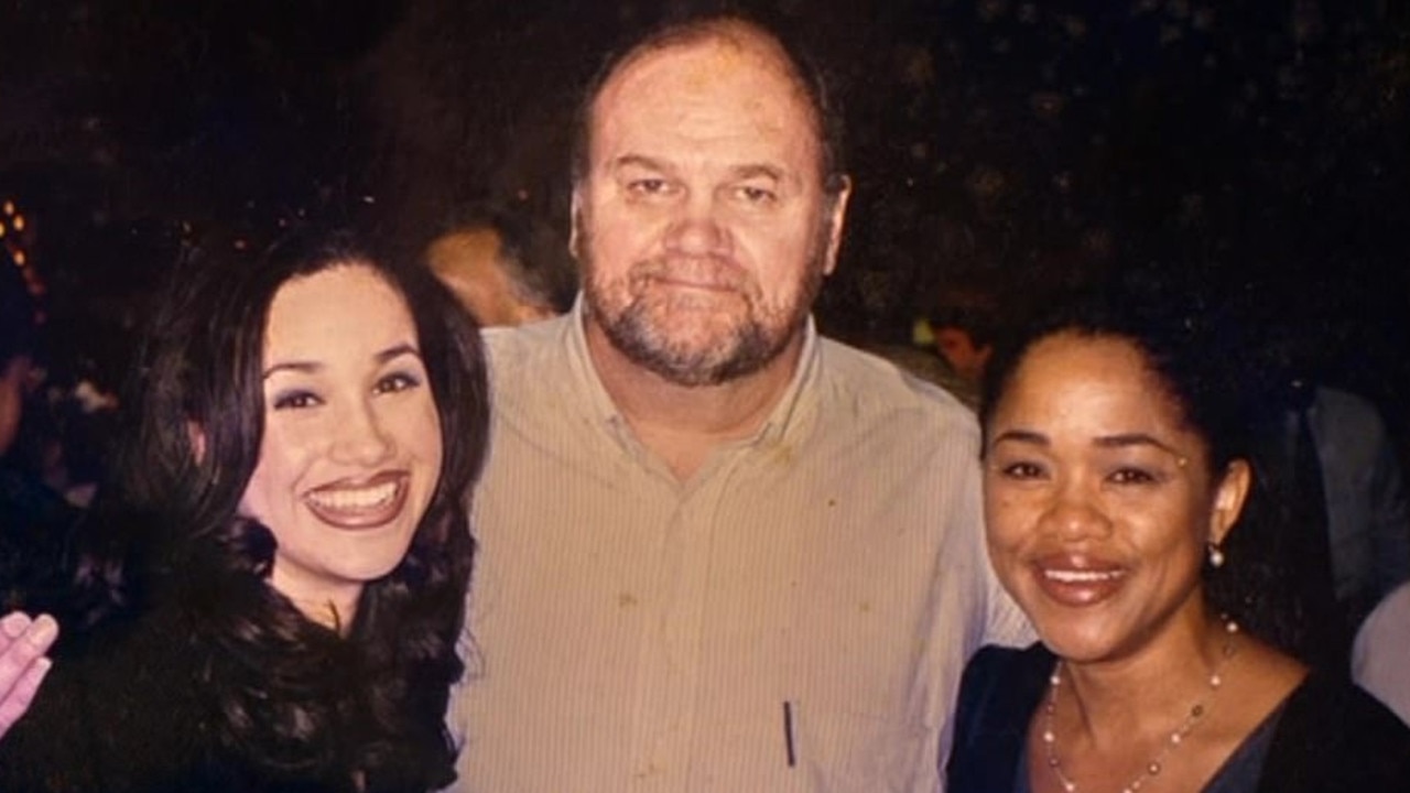 Meghan Markle with her parents Thomas Markle and Doria Ragland. Picture: Thomas Markle: My Story