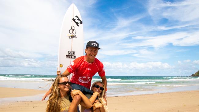 Barrack Point surfer Lennix Smith recorded his first QS win at Burleigh Heads. Photo: WSL/Callister