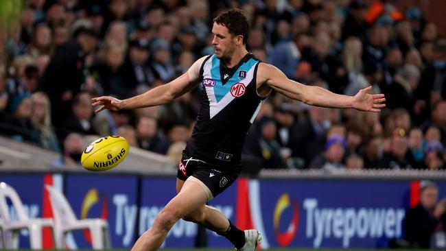 Travis Boak should be right to go for the Showdown in Round 8. Picture: James Elsby/AFL Photos/Getty Images