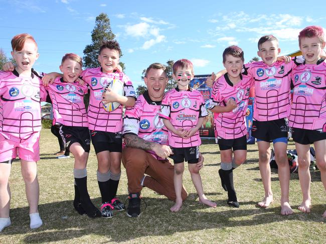 Rouse Hill Rhinos players have fun.