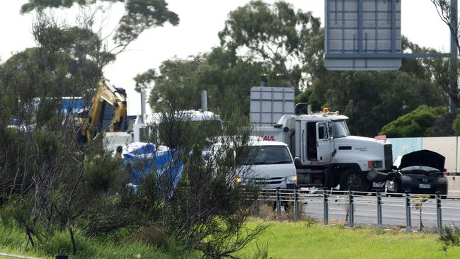 The Princes Freeway was closed after the crash.