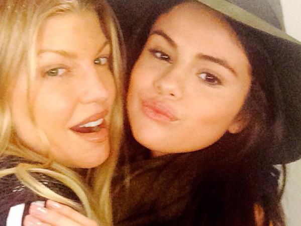 Singer Fergie posts, "@selenagomez dressing room neighborz! the walls are thin here LOL #AMAs" Picture: Instagram